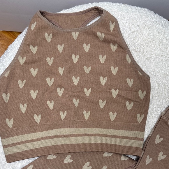 Spiritual Ganster tan heart legging set - Picture 2 of 7